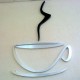 TAZA DE CAFÉ - Logotipo armado tipo 3D en aluminio natural y anodizado en color negro, terminado mate.