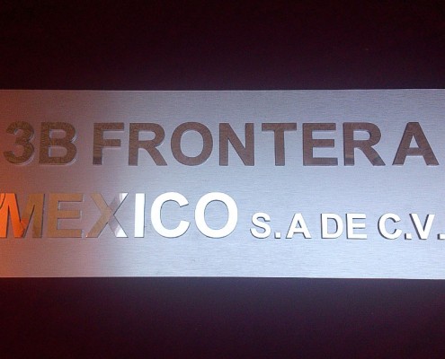 3B FRONTERA MEXICO - Letrero calado