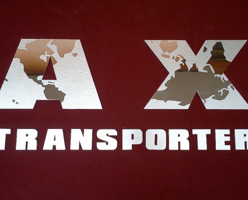 AX TRANSPORTER - Letrero calado 1