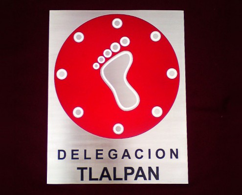 DELEGACION TLALPAN - Placa fotograbada